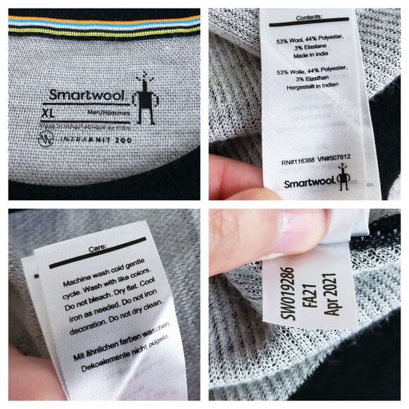 Smartwool Sweater Mens XL Intraknit Thermal Merino Crew Base Layer Gray Winter - Picture 12 of 12